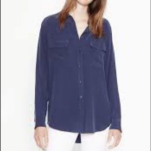 Equipment signature silk shirt small